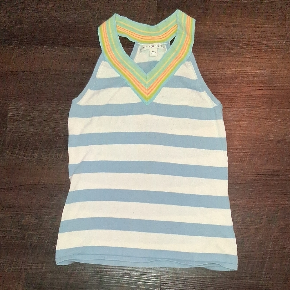 Y2k Tommy Hilfiger Pastel Striped Knit